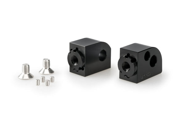 Puig Adjustable Rider Footpeg Adaptor | Black | Suzuki Hayabusa GSX1300R 2021>Current - Shop name