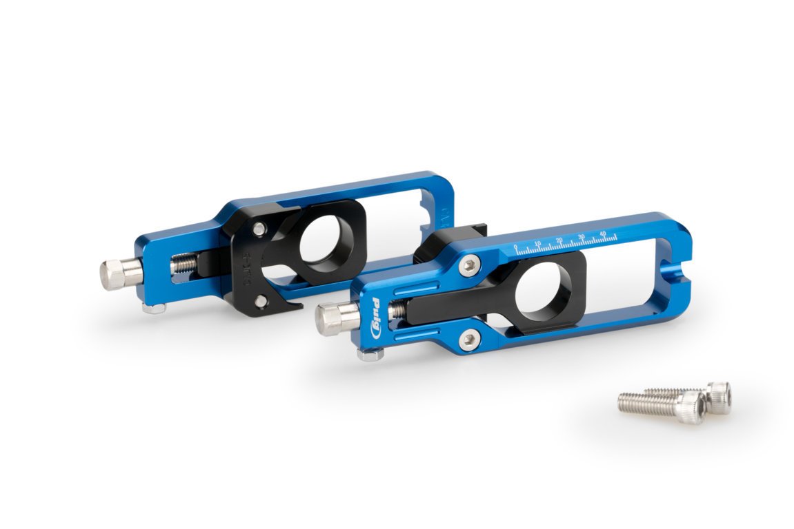 Puig Aluminium Chain Tensioner | Blue | Kawasaki ZX10-R 2011>2015 - Shop name