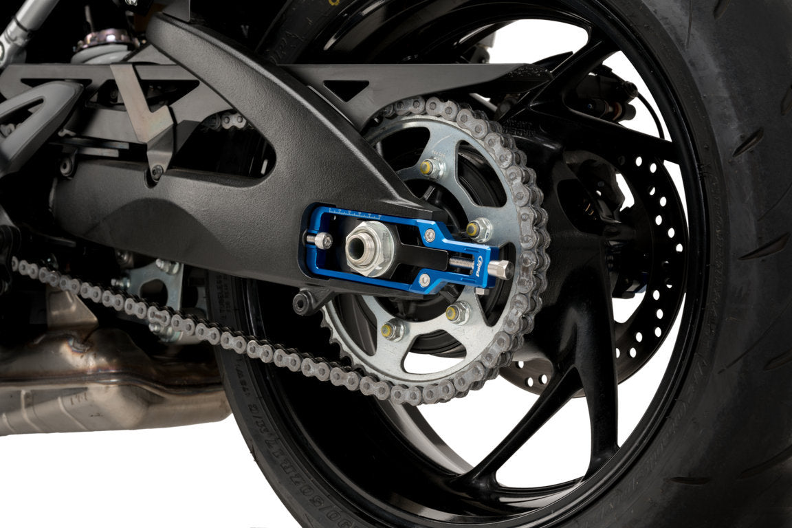 Puig Aluminium Chain Tensioner | Blue | Suzuki GSX-S 1000 2021>Current - Shop name