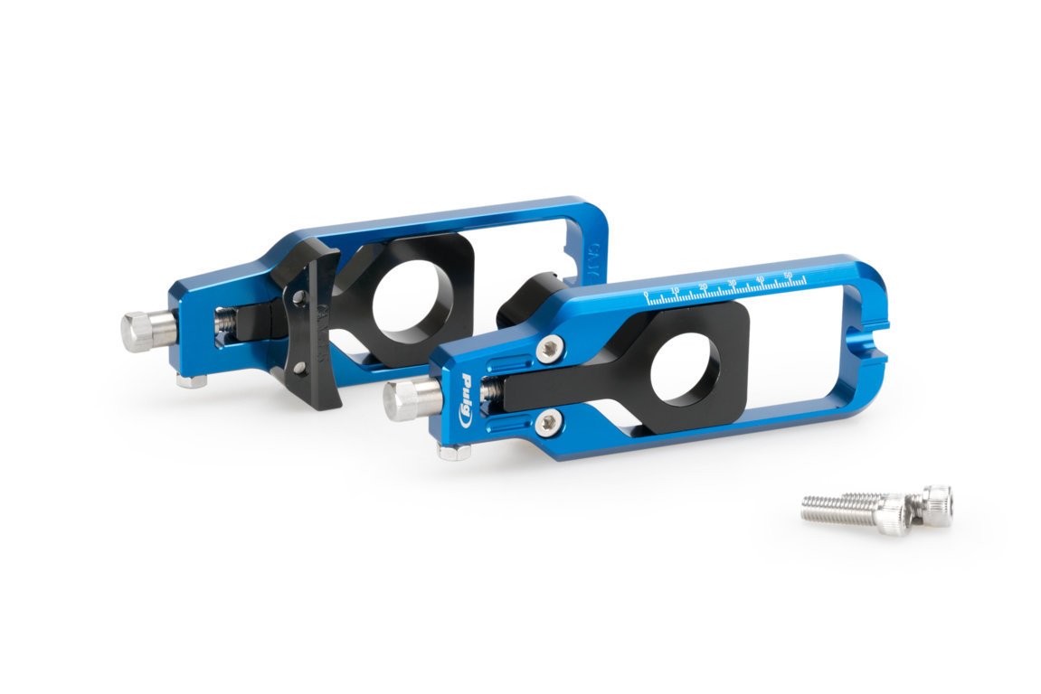 Puig Aluminium Chain Tensioner | Blue | Yamaha YZF-R1 2015>2019 - Shop name