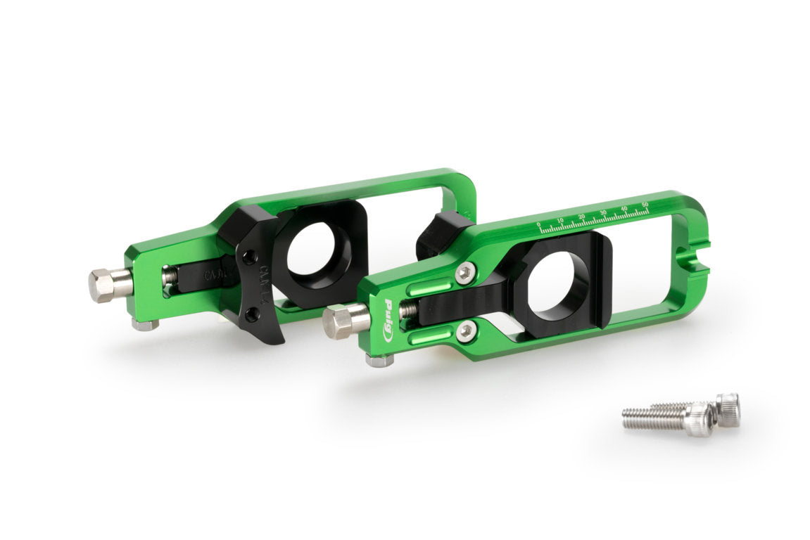 Puig Aluminium Chain Tensioner | Green | Yamaha YZF-R1 2009>2014 - Shop name