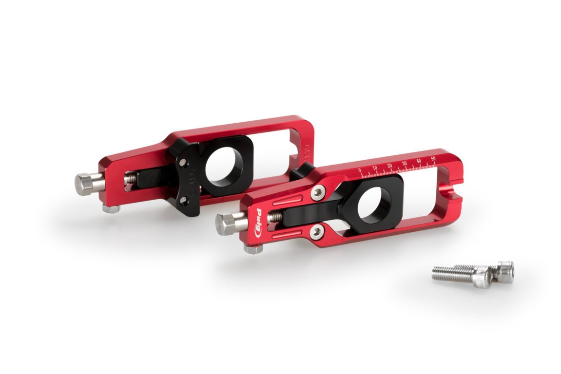 Puig Aluminium Chain Tensioner | Red | Honda CBR 600 RR 2007>2016 - Shop name