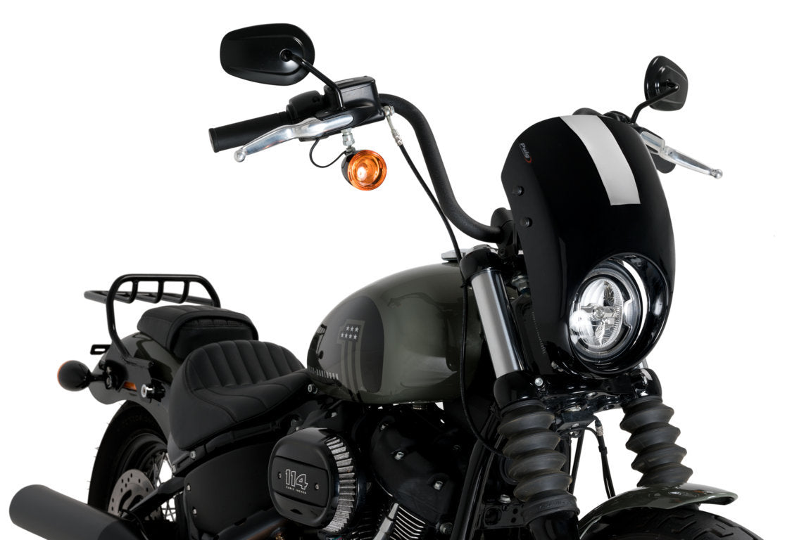 Puig Anarchy Screen | Black | Harley Davidson Softail Street Bob (FXBB) 2021>Current - Shop name