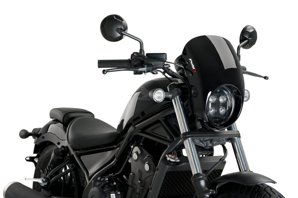 Puig Anarchy Screen | Black | Honda CMX 500 Rebel 2020>Current - Pyramid Motorcycle Accessories