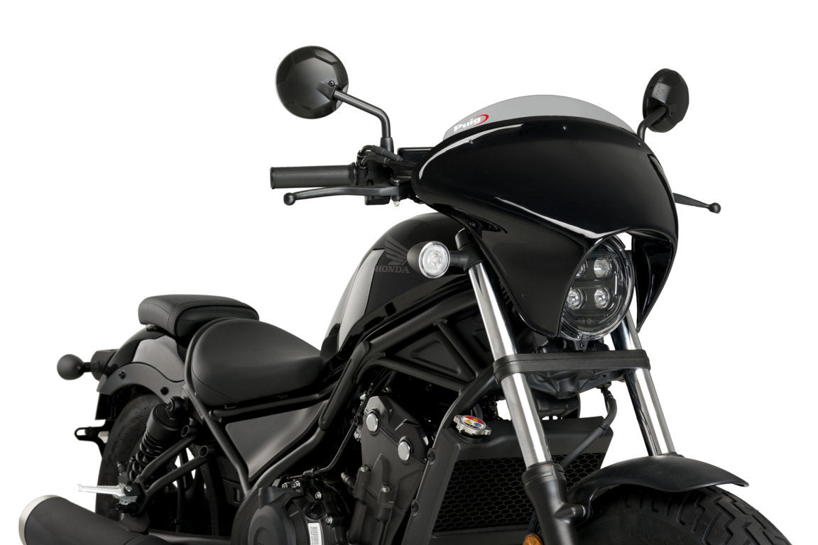Puig Batwing SML Sport Screen | Black/Light Smoke | Honda CMX 500 Rebel 2020>Current - Pyramid Motorcycle Accessories
