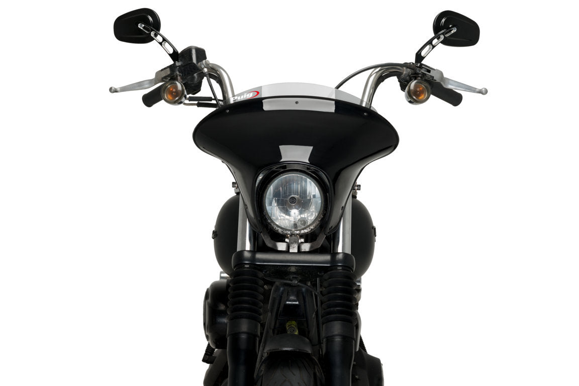 Puig Batwing SML Sport Screen | Light Smoke | Harley Davidson Dyna Street Bob (FXDB) 2007>2017 - Pyramid Motorcycle Accessories