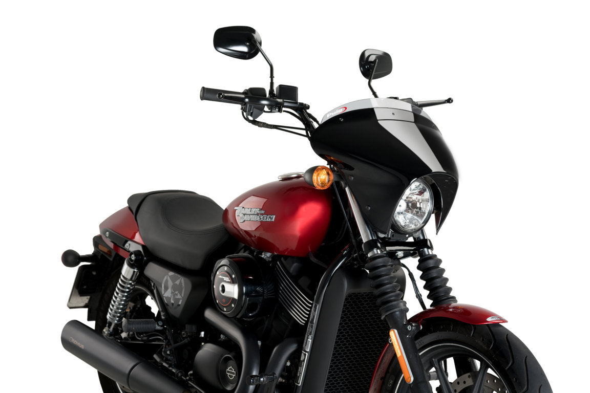 Puig Batwing SML Sport Screen | Light Smoke | Harley Davidson Street 750 (XG750) 2017>2020 - Pyramid Motorcycle Accessories