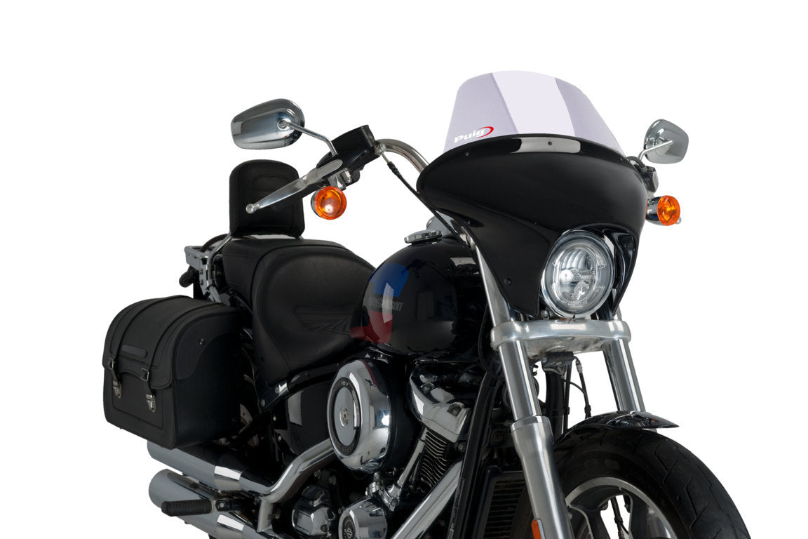 Puig Batwing SML Touring Screen | Clear | Harley Davidson Softail Low Rider (FXLR) 2018>2019 - Pyramid Motorcycle Accessories