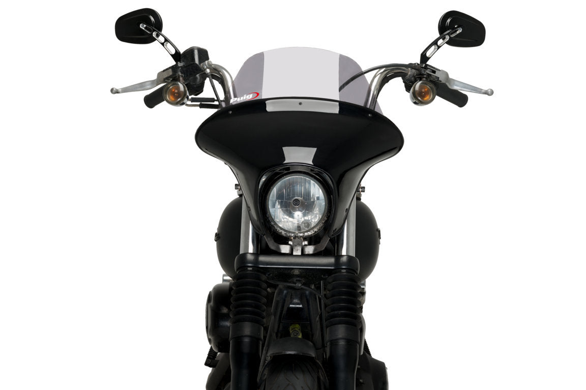 Puig Batwing SML Touring Screen | Light Smoke | Harley Davidson Dyna Street Bob (FXDB) 2007>2017 - Pyramid Motorcycle Accessories