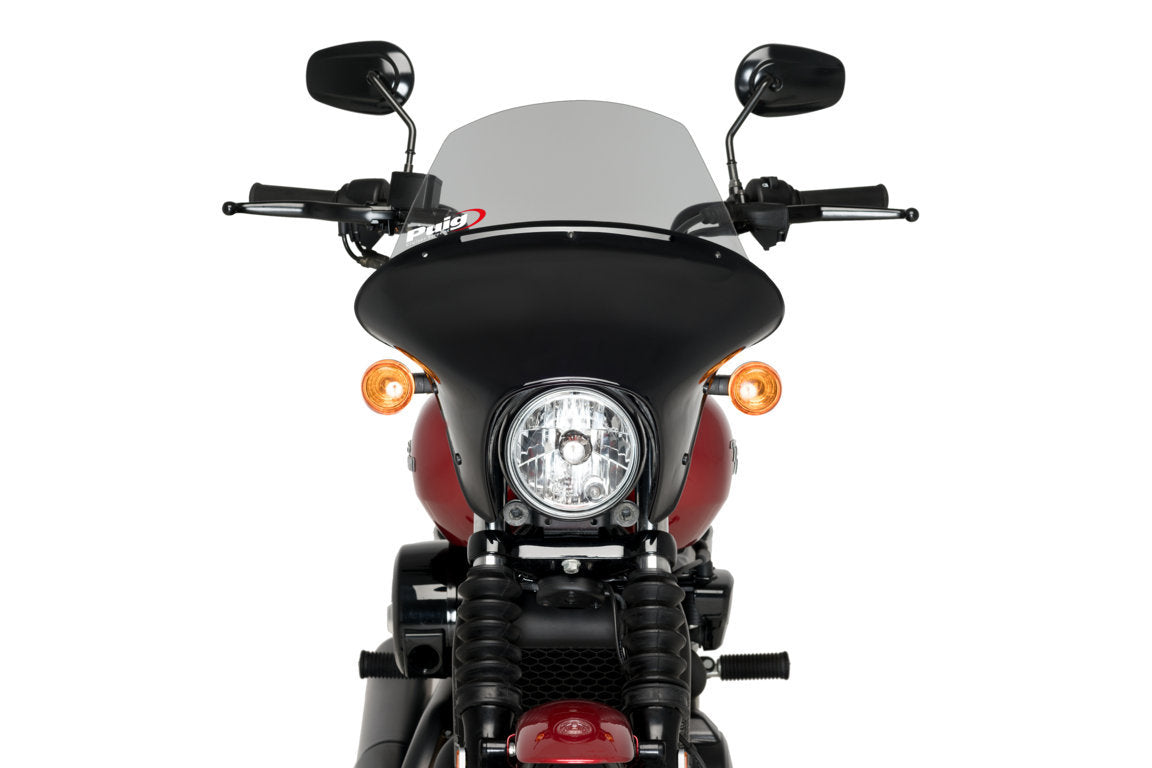 Puig Batwing SML Touring Screen | Light Smoke | Harley Davidson Street 750 (XG750) 2017>2020 - Pyramid Motorcycle Accessories