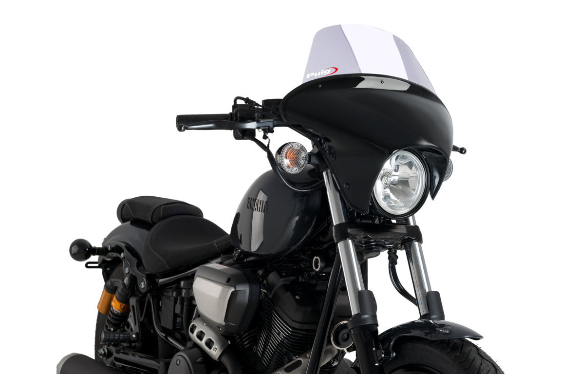 Puig Batwing SML Touring Screen | Light Smoke | Yamaha XV 950 2014>2018 - Pyramid Motorcycle Accessories