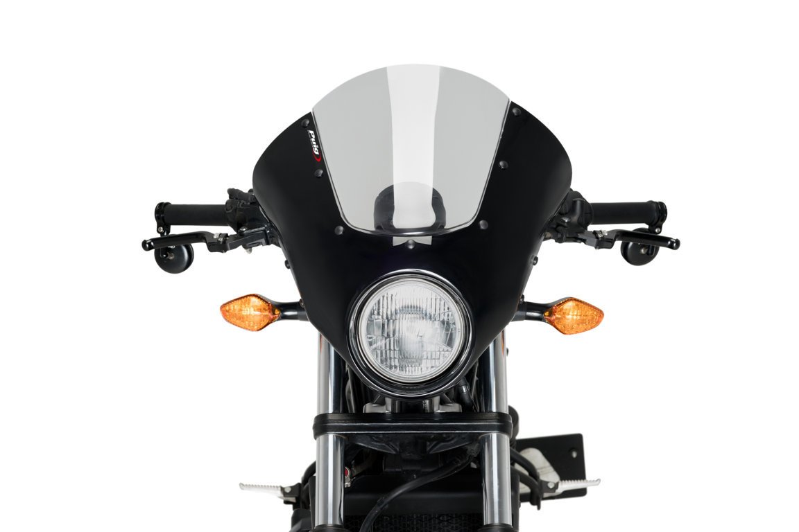 Puig Dark Night Semifairing | Black/Light Smoke | Honda CMX 500 Rebel 2017>2019 - Pyramid Motorcycle Accessories