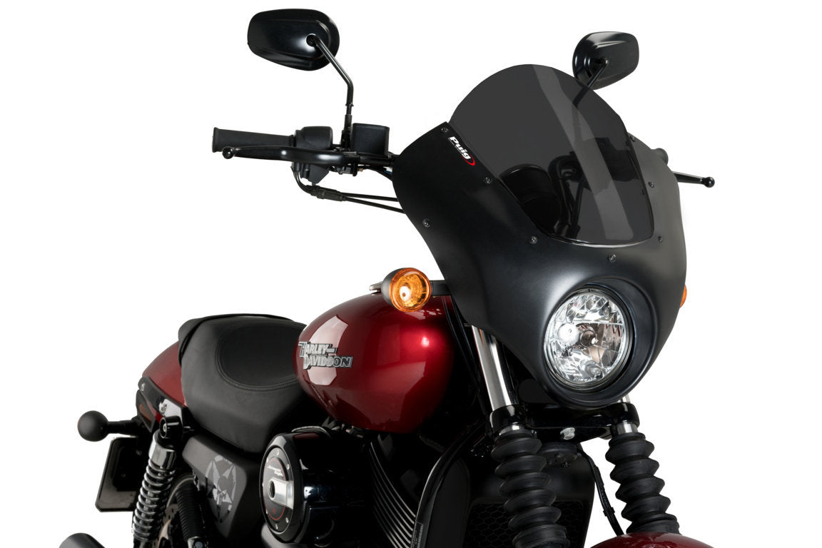 Puig Dark Night Semifairing | Dark Smoke | Harley Davidson Street 750 (XG750) 2017>2020 - Pyramid Motorcycle Accessories