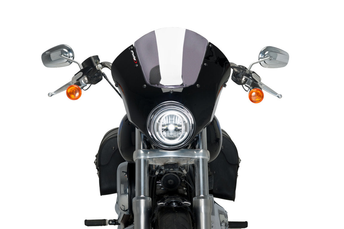 Puig Dark Night Semifairing | Light Smoke | Harley Davidson Softail Low Rider (FXLR) 2018>2019 - Pyramid Motorcycle Accessories