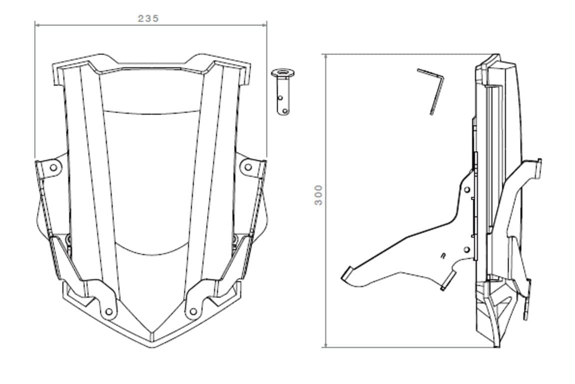 Puig Electronic Screen Mounting System | Black | Triumph Tiger 800 XC/XCX/XCA/Low 2018>2019 - Shop name