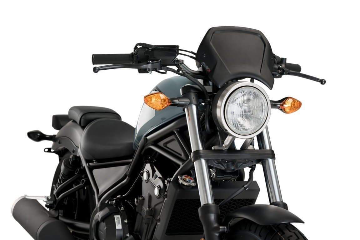 Puig Fly Screen | (Aluminium) Matte Black | Honda CMX 500 Rebel 2017>Current - Shop name