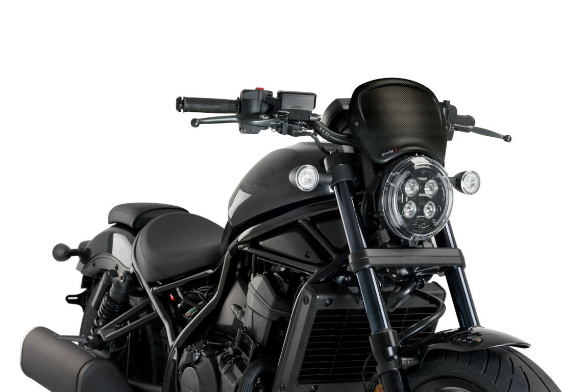 Puig Fly Screen | Carbon Look | Honda CMX 1100 Rebel 2021>Current - Pyramid Motorcycle Accessories