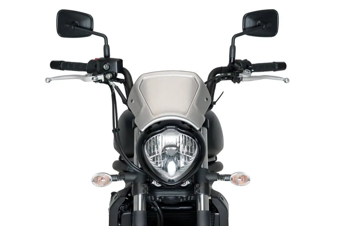 Puig Fly Screen - Fork Mounted | (Aluminium) Silver | Kawasaki Vulcan S 2015>Current - Shop name