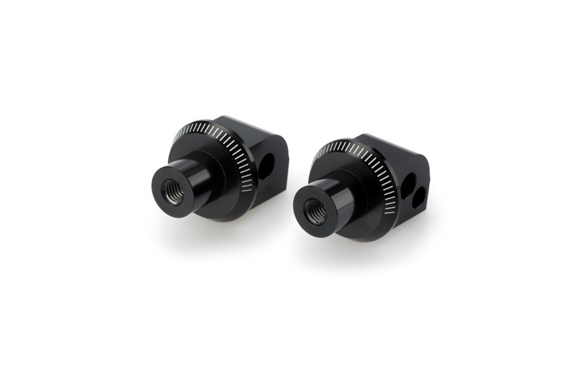 Puig Footpeg Adaptors Passenger | Black | Aprilia Caponord 1200 2013>2016 - Shop name