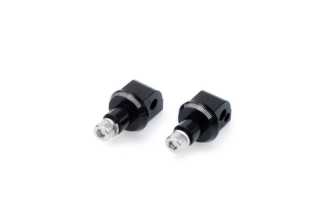 Puig Footpeg Adaptors Passenger | Black | Aprilia Shiver 750 2007>2016 - Shop name