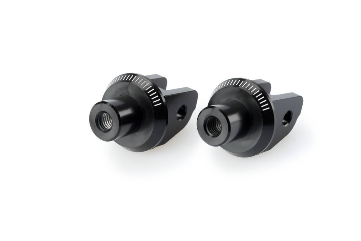 Puig Footpeg Adaptors Passenger | Black | Ducati Monster 1200 R 2016>2020 - Shop name