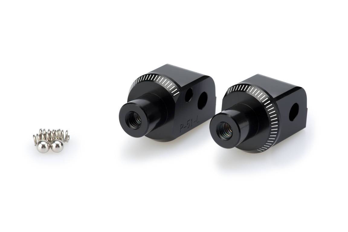 Puig Footpeg Adaptors Passenger | Black | KTM 125 Duke 2011>Current - Shop name