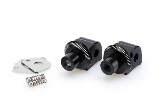 Puig Footpeg Adaptors Passenger | Black | KTM 1290 Super Adventure R 2017>2020 - Pyramid Motorcycle Accessories