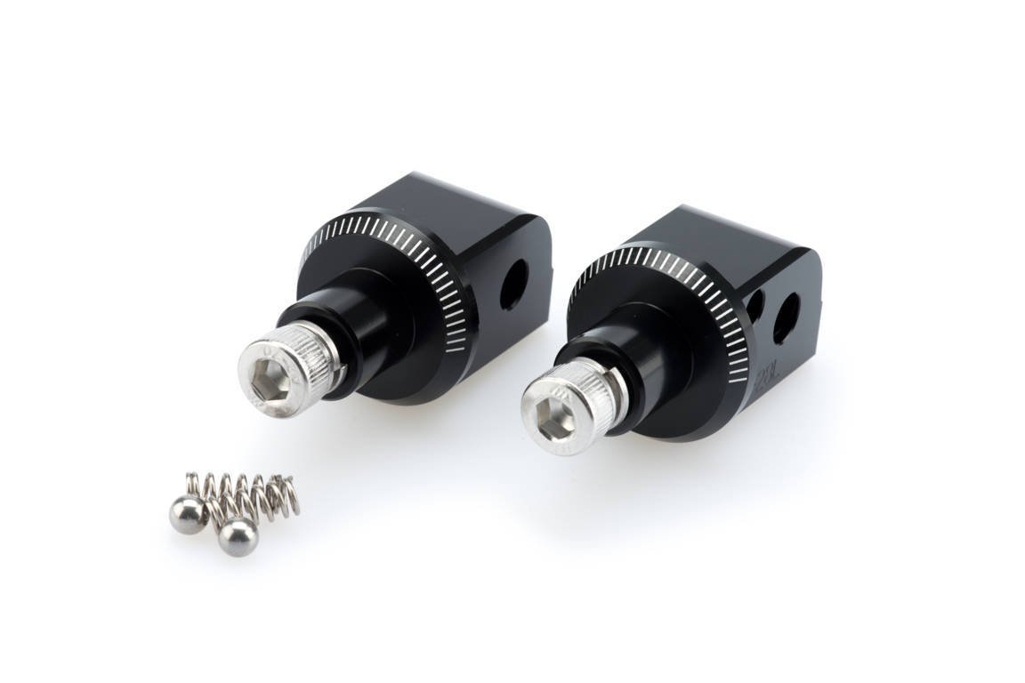 Puig Footpeg Adaptors Passenger | Black | KTM 200 Duke 2012>2015 - Shop name