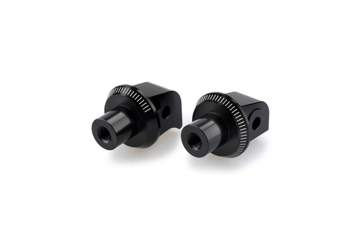 Puig Footpeg Adaptors Passenger | Black | Kymco AK 550 2017>Current - Shop name