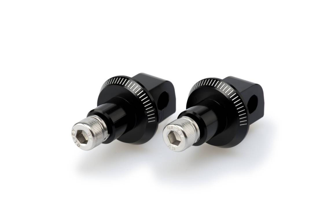Puig Footpeg Adaptors Passenger | Black | Suzuki GSX-S 1000 FA 2015>Current - Shop name