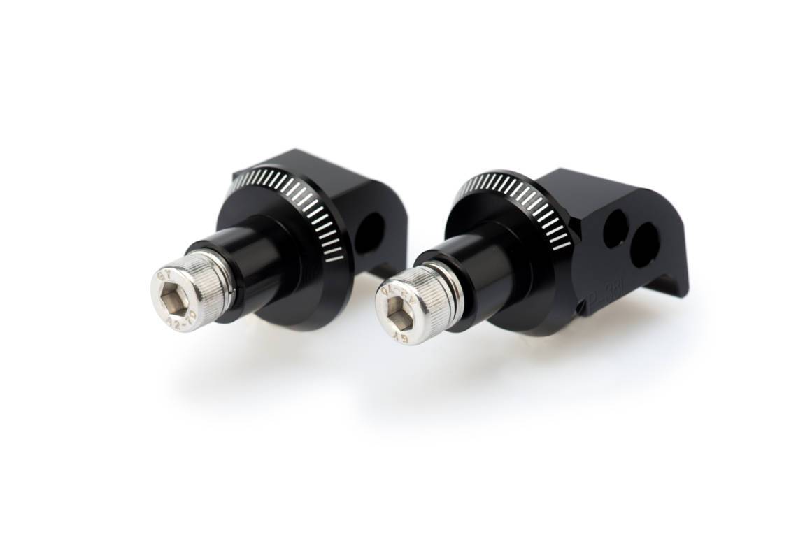 Puig Footpeg Adaptors Passenger | Black | Yamaha Fazer8 2013>2016 - Shop name