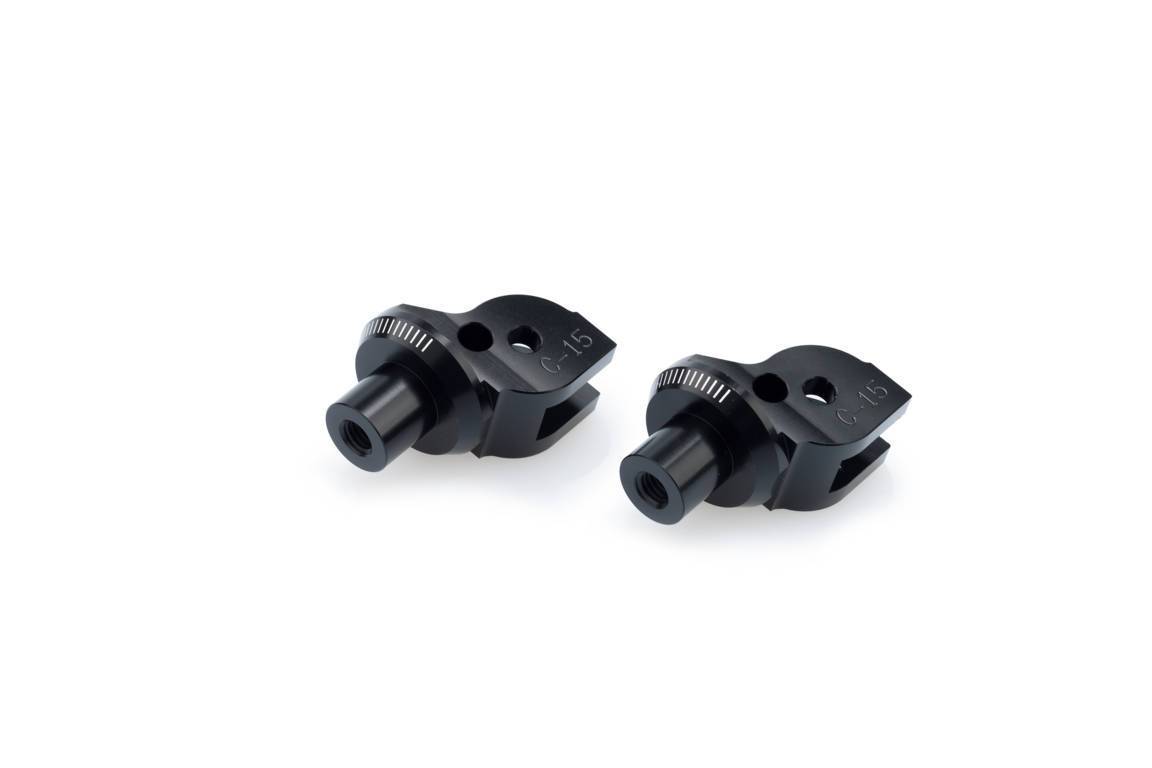 Puig Footpeg Adaptors Rider | Black | Ducati Monster 1100 2009>2010 - Shop name
