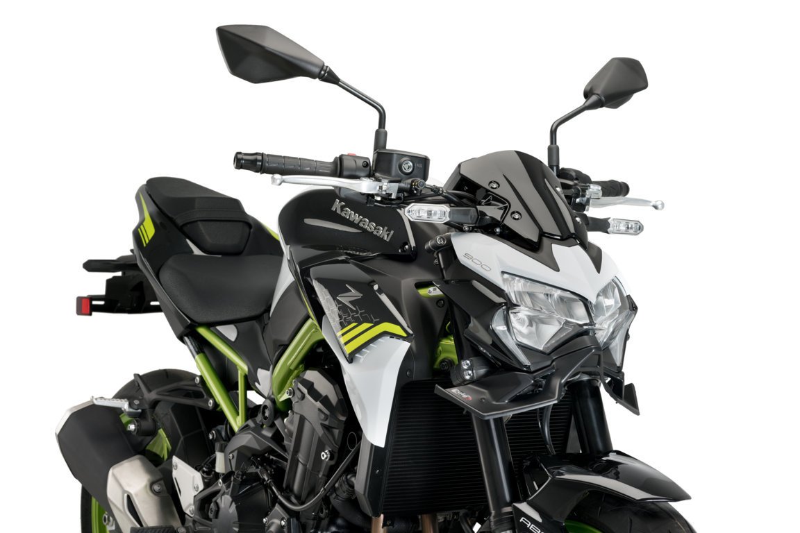 Puig Front Downforce Wings | Black | Kawasaki Z 900 2020>2024
