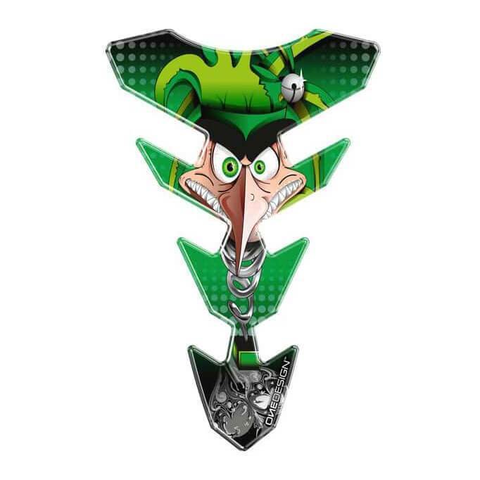 Puig Joker Graphic Tank Pad Stick Fit | Green - Shop name