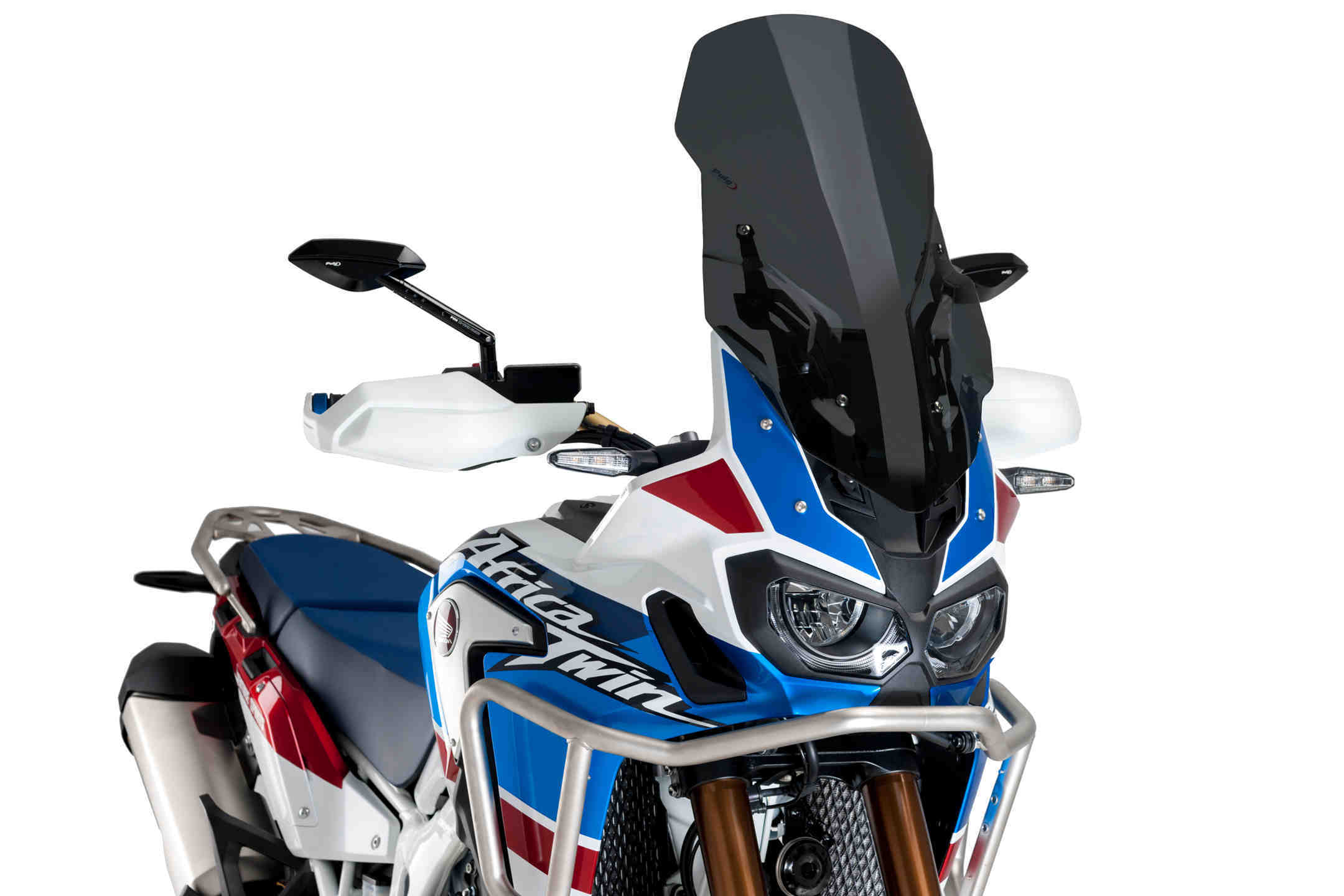 Puig M.E.M. Manual Screen Adjustment System including Touring Screen | Dark Smoke | Honda CRF 1000 L Africa Twin Adventure Sports 2018>2019 - Shop name