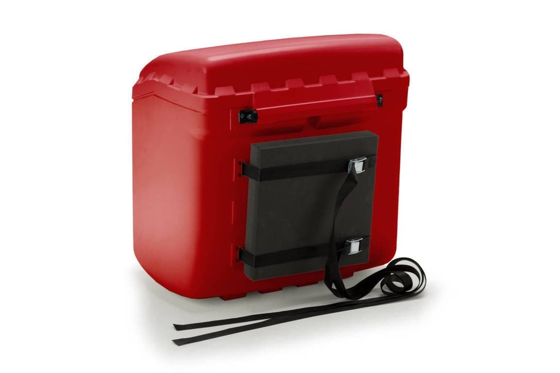 Puig Maxi Box 90L - With Lock and Fasten (Straps Included) | Red - Shop name