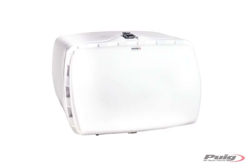 Puig Maxi Box 90L with Lock (Fitting Kit Included) | White - Shop name