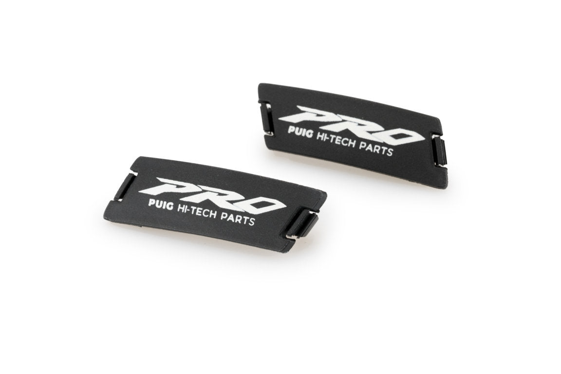 Puig Pro 2.0 Frame Sliders Spares | Set of Caps with Logo - Shop name