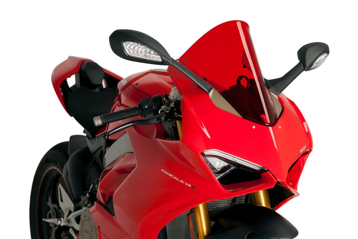 Puig R-Racer Screen | Red | Ducati Panigale V4 2020>Current - Pyramid Motorcycle Accessories