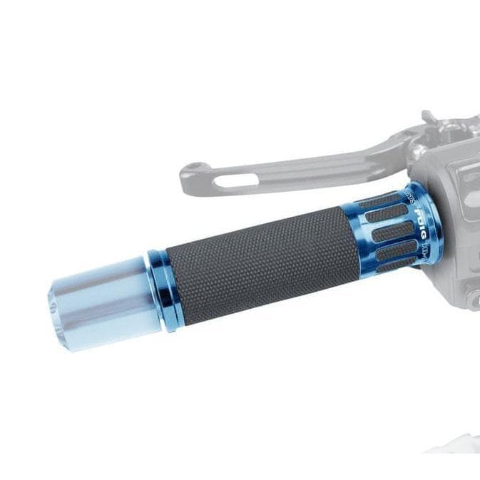 Puig Racing Grips 123mm Length | Black with Blue Trim - Shop name