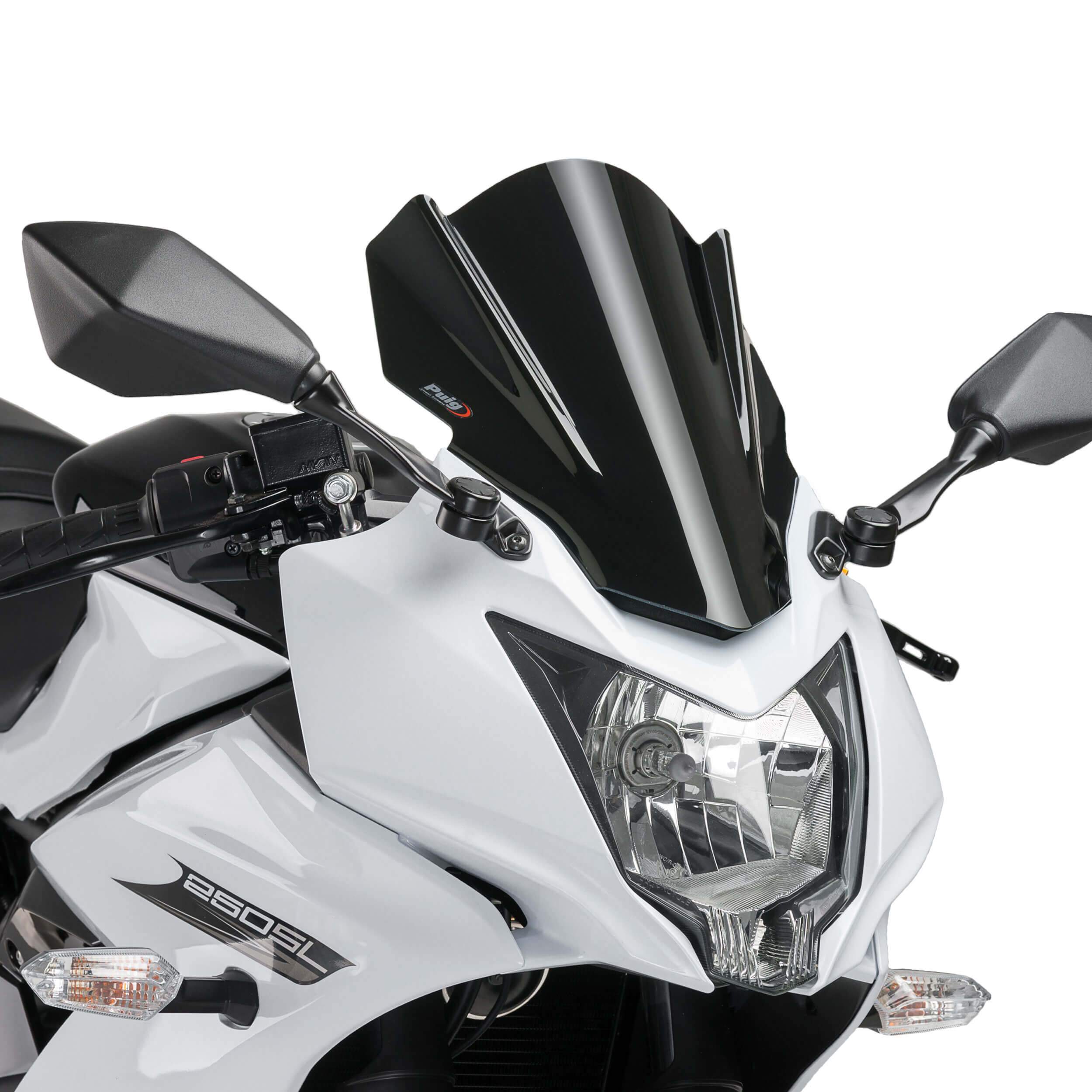 Puig Racing Screen | Black (Opaque) | Kawasaki Ninja 250 SL 2015>2016 - Shop name