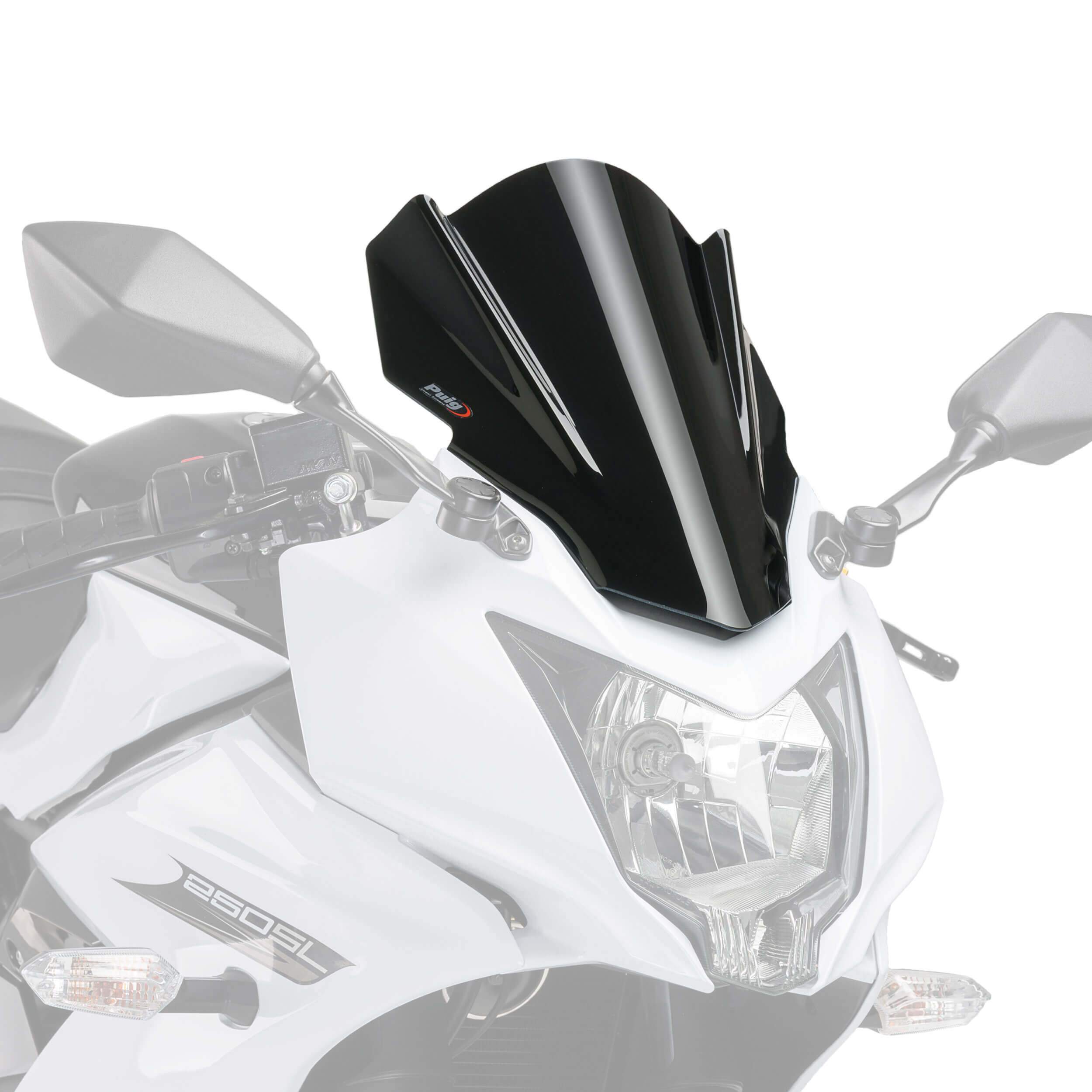 Puig Racing Screen | Black (Opaque) | Kawasaki Ninja 250 SL 2015>2016 - Shop name
