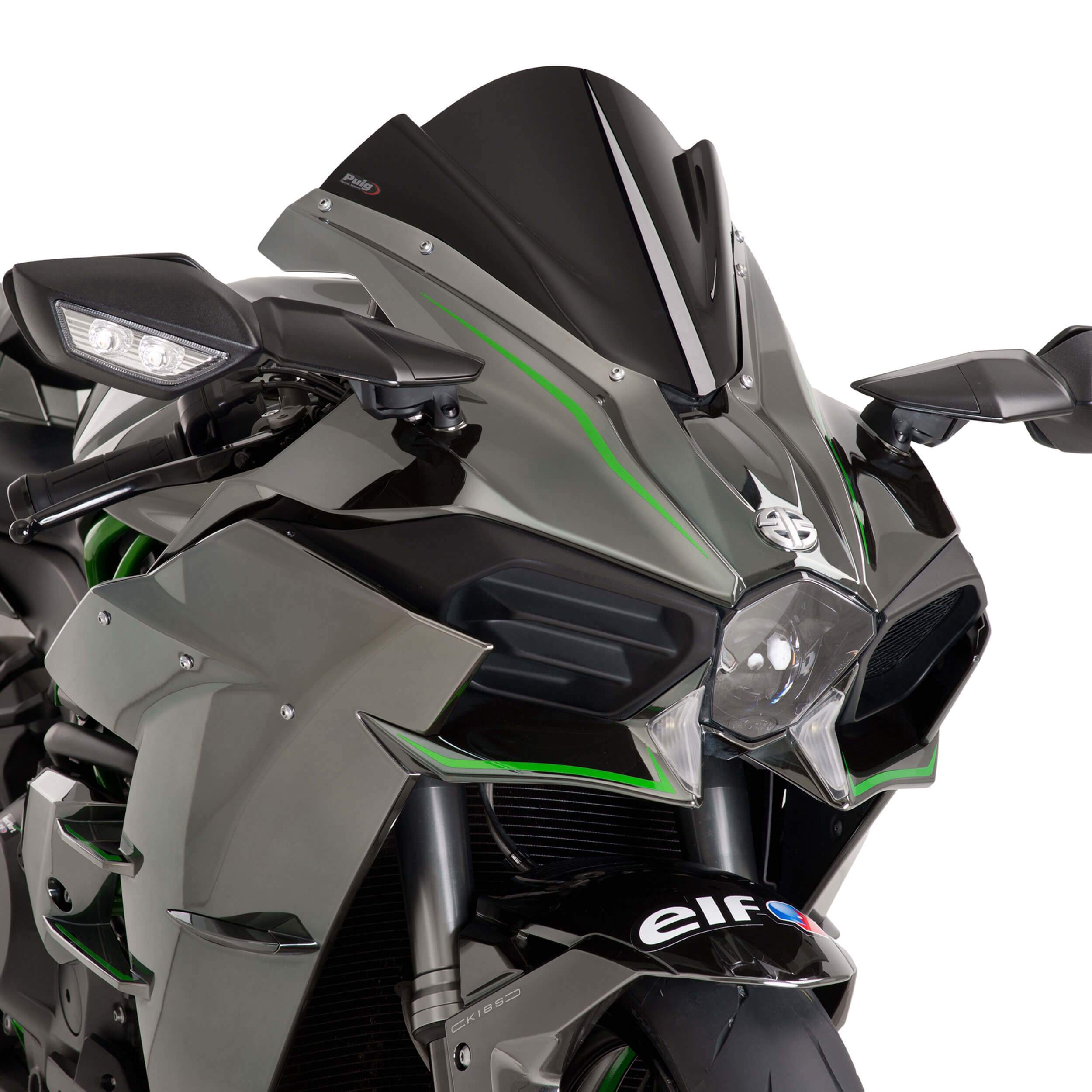 Puig Racing Screen | Black (Opaque) | Kawasaki Ninja H2 R 2015>Current - Shop name