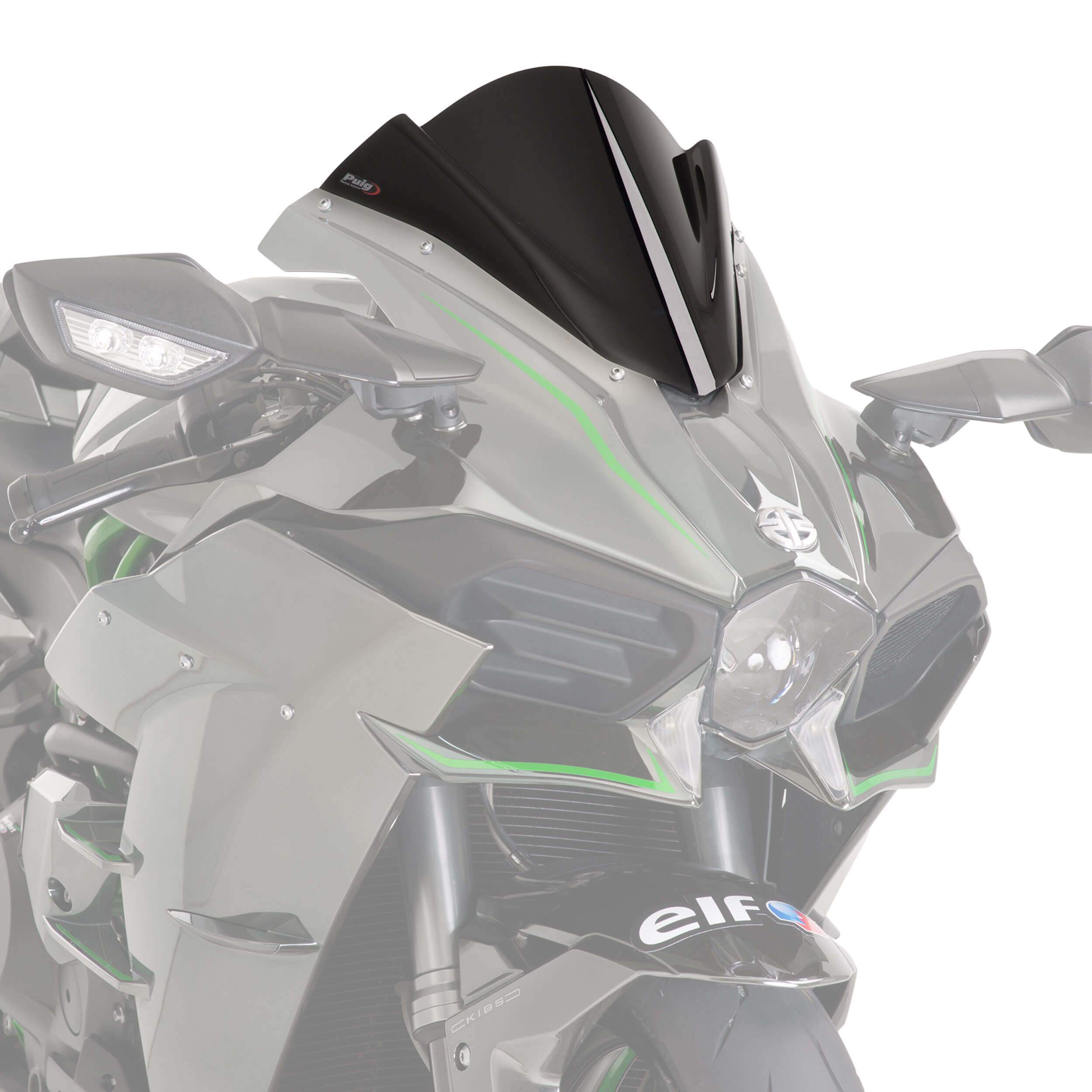 Puig Racing Screen | Black (Opaque) | Kawasaki Ninja H2 R 2015>Current - Shop name