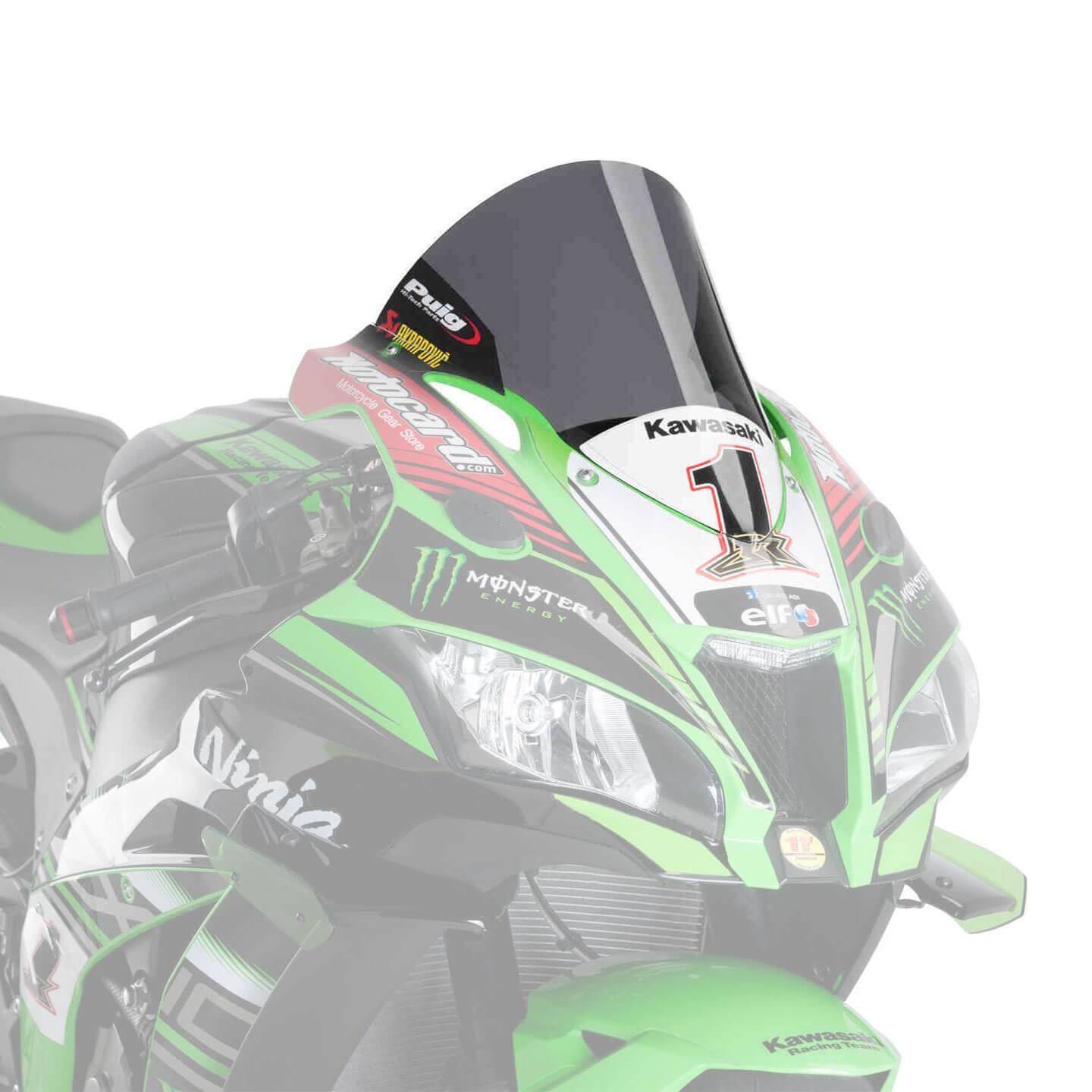 Puig Racing Screen | Dark Smoke | Kawasaki ZX10-R 2016>2020 - Shop name