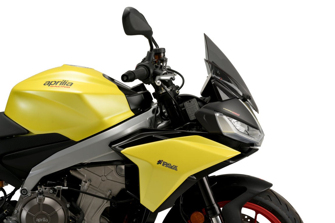 Puig Racing Screen | Light Smoke | Aprilia Tuono V4 2021>Current - Pyramid Motorcycle Accessories
