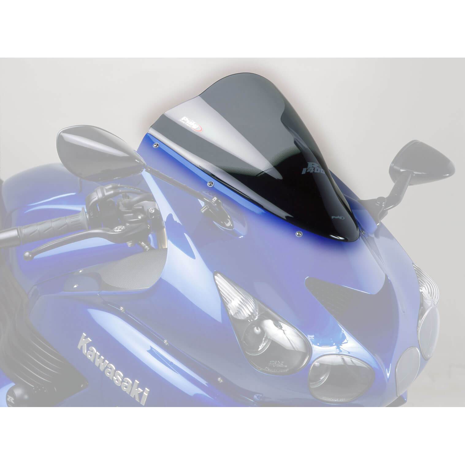 Puig Racing Screen | Light Smoke | Kawasaki ZZR 1400 2006>Current - Shop name