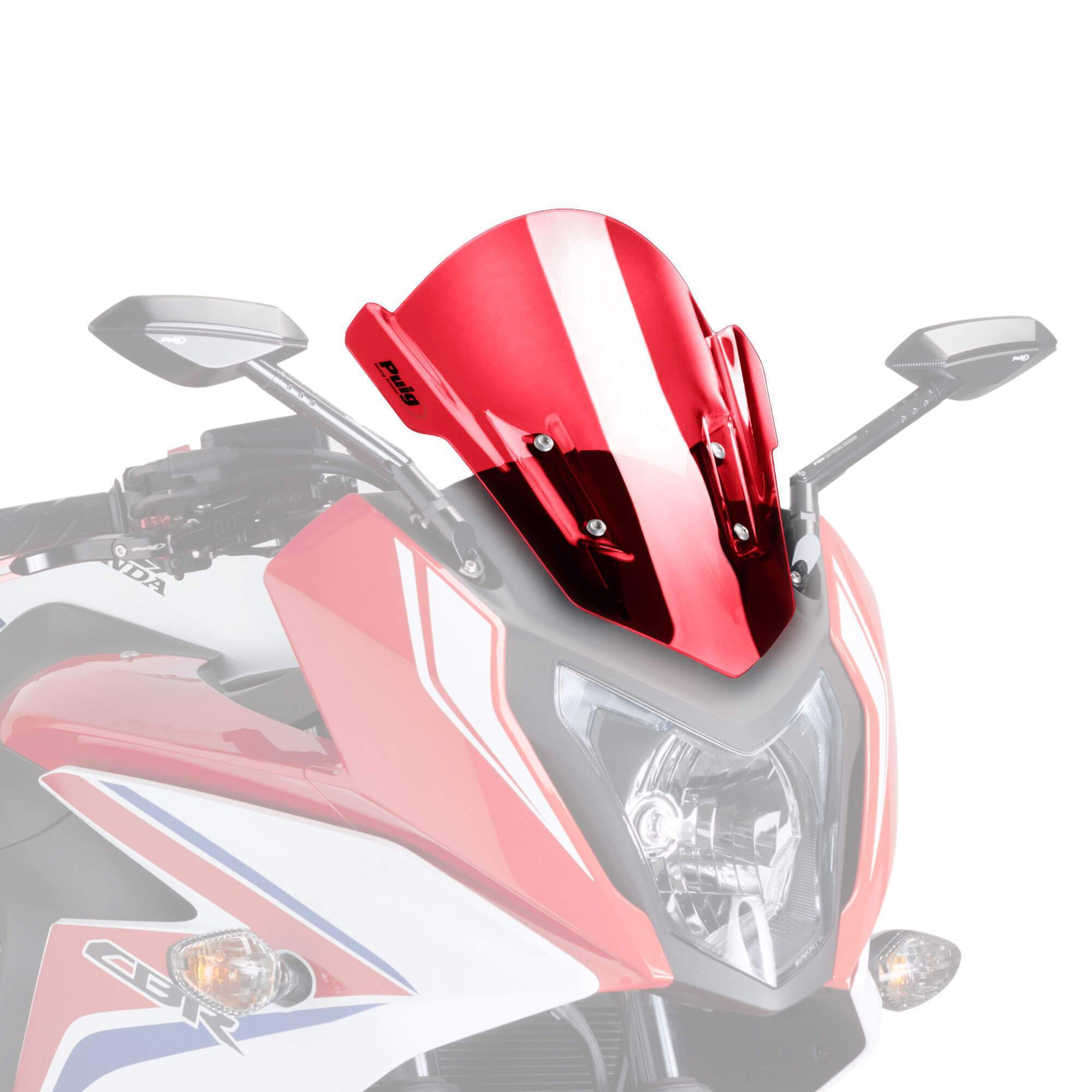 Puig Racing Screen | Red | Honda CBR 650 F 2014>Current - Shop name