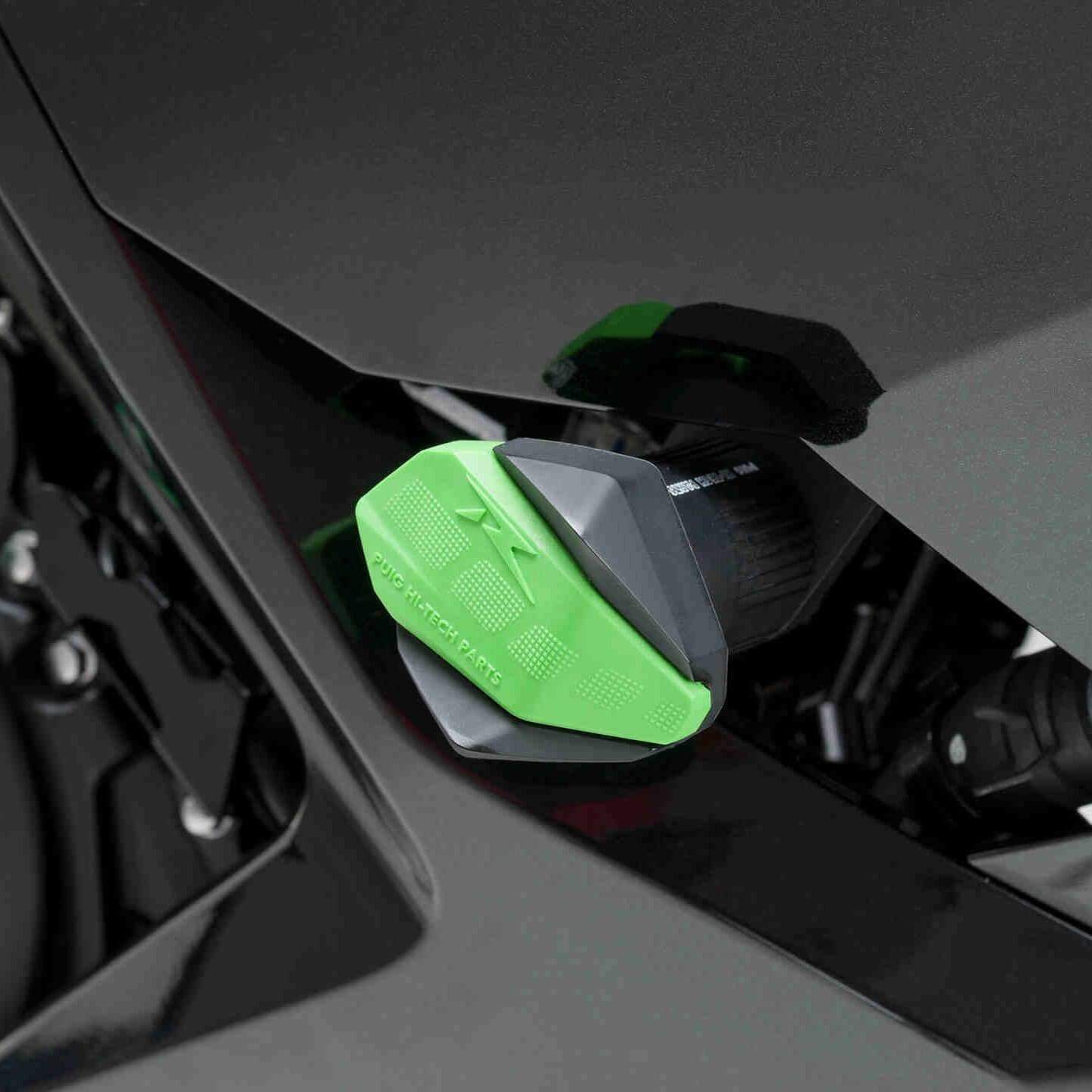 Puig Replacement R12 Frame Sliders (Rubber Caps only) | Green - Shop name