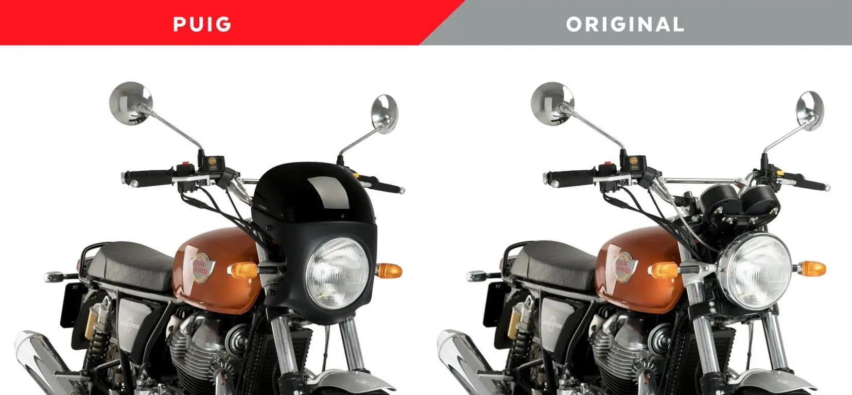 Puig Retro Semi Fairing | Black with Black (Opaque) Screen | Moto Guzzi V7 III Stone 750 2017>2022 - Shop name